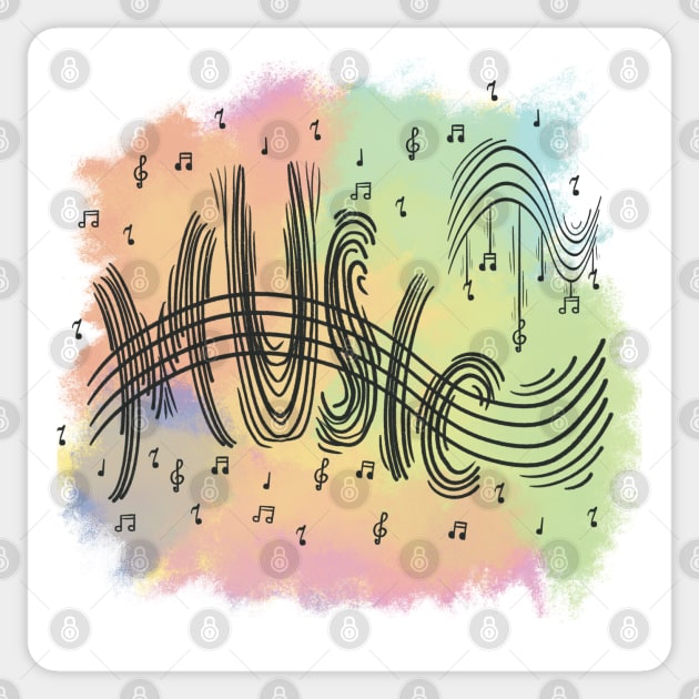 Musical note lovers Sticker by Xatutik-Art